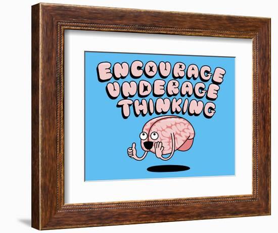 Encourage Underage Thinking-Steven Wilson-Framed Premium Giclee Print