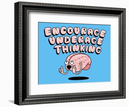 Encourage Underage Thinking-Steven Wilson-Framed Premium Giclee Print