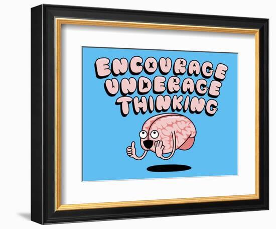 Encourage Underage Thinking-Steven Wilson-Framed Premium Giclee Print