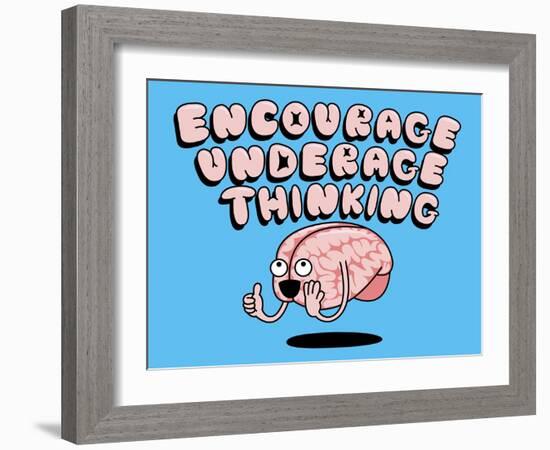 Encourage Underage Thinking-Steven Wilson-Framed Giclee Print