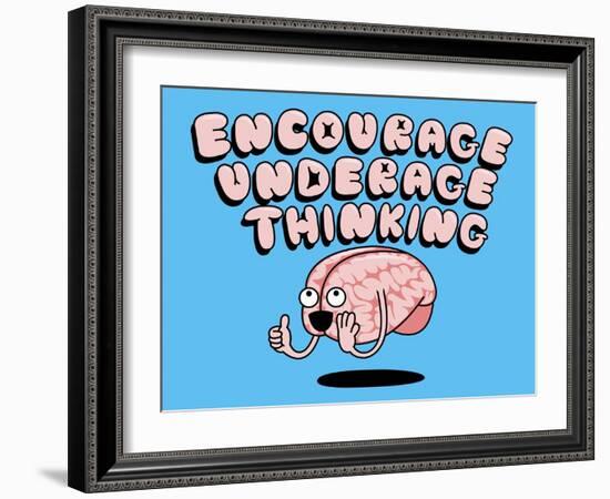 Encourage Underage Thinking-Steven Wilson-Framed Giclee Print