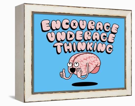 Encourage Underage Thinking-Steven Wilson-Framed Premier Image Canvas