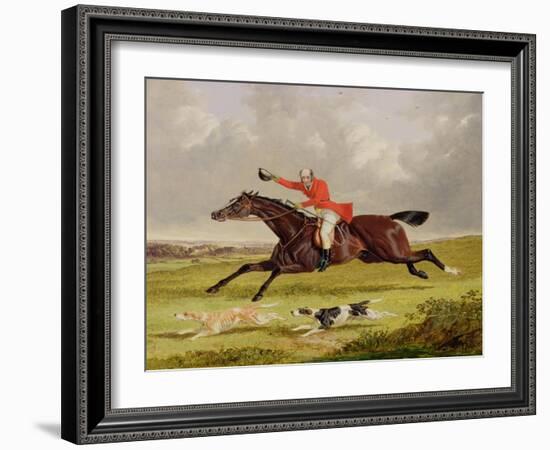 Encouraging Hounds, 1839 (Oil on Panel)-John Frederick Herring I-Framed Giclee Print