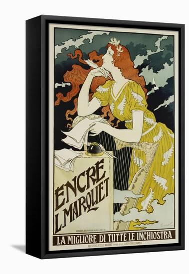 Encre L. Marquet Writing Products Poster-Eugene Grasset-Framed Premier Image Canvas