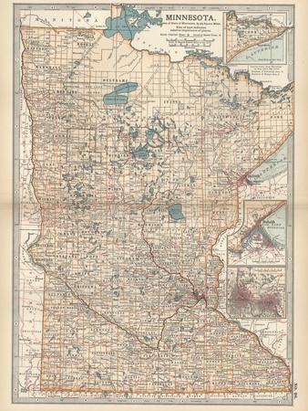 Old map of Saint Paul Minnesota 1874 Vintage Map Wall Map Print