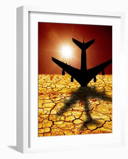 End of Aeroplanes, Conceptual Image-Victor De Schwanberg-Framed Photographic Print