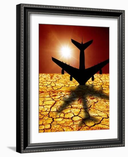 End of Aeroplanes, Conceptual Image-Victor De Schwanberg-Framed Photographic Print