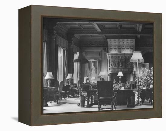 End of Great Hall at Cliveden, Estate Owned by Lord William Waldorf Astor and Wife Lady Nancy Astor-Hans Wild-Framed Premier Image Canvas