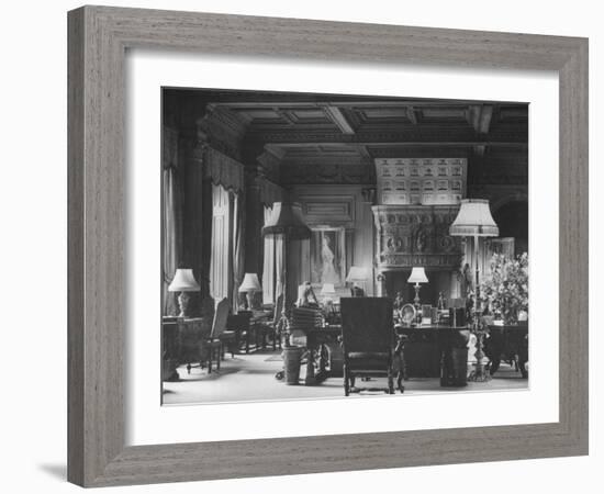 End of Great Hall at Cliveden, Estate Owned by Lord William Waldorf Astor and Wife Lady Nancy Astor-Hans Wild-Framed Photographic Print