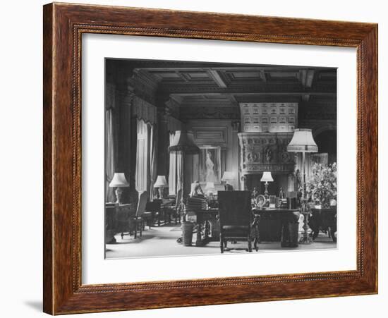 End of Great Hall at Cliveden, Estate Owned by Lord William Waldorf Astor and Wife Lady Nancy Astor-Hans Wild-Framed Photographic Print