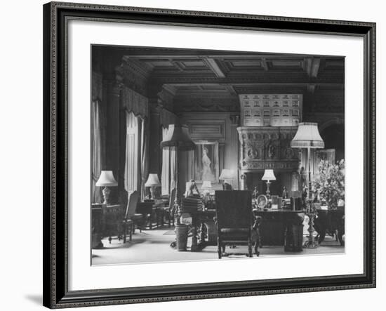 End of Great Hall at Cliveden, Estate Owned by Lord William Waldorf Astor and Wife Lady Nancy Astor-Hans Wild-Framed Photographic Print