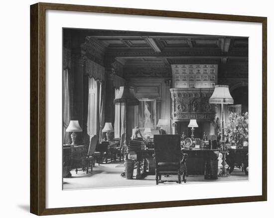 End of Great Hall at Cliveden, Estate Owned by Lord William Waldorf Astor and Wife Lady Nancy Astor-Hans Wild-Framed Photographic Print