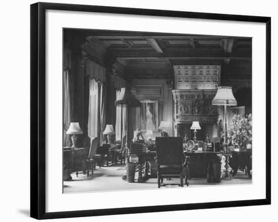 End of Great Hall at Cliveden, Estate Owned by Lord William Waldorf Astor and Wife Lady Nancy Astor-Hans Wild-Framed Photographic Print