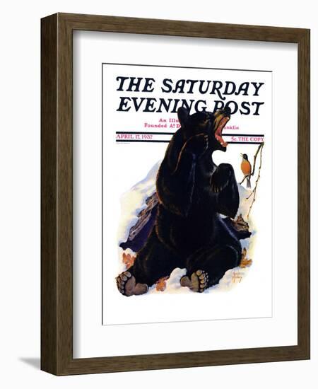 "End of Hibernation," Saturday Evening Post Cover, April 17, 1937-Jack Murray-Framed Giclee Print