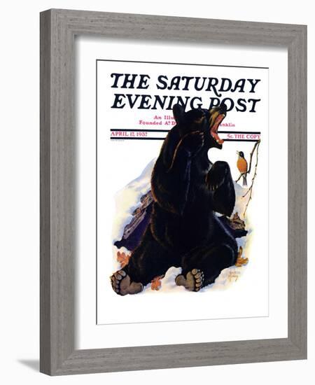 "End of Hibernation," Saturday Evening Post Cover, April 17, 1937-Jack Murray-Framed Giclee Print