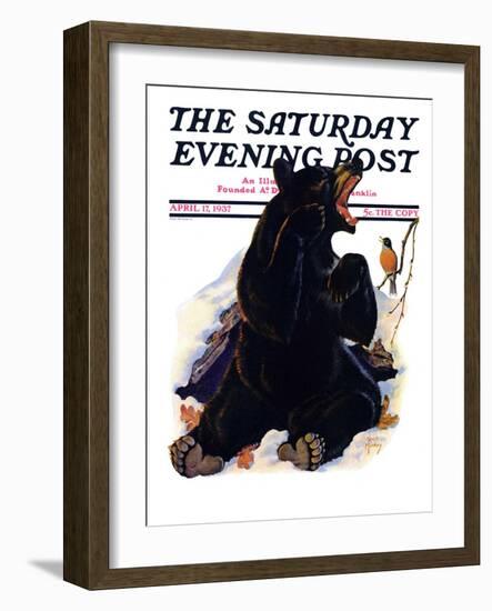 "End of Hibernation," Saturday Evening Post Cover, April 17, 1937-Jack Murray-Framed Giclee Print