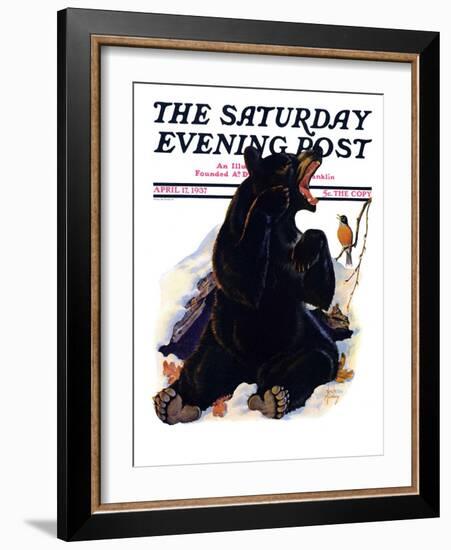 "End of Hibernation," Saturday Evening Post Cover, April 17, 1937-Jack Murray-Framed Giclee Print