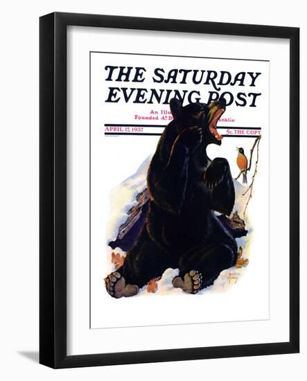 "End of Hibernation," Saturday Evening Post Cover, April 17, 1937-Jack Murray-Framed Giclee Print