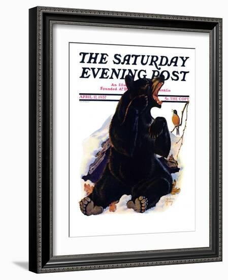 "End of Hibernation," Saturday Evening Post Cover, April 17, 1937-Jack Murray-Framed Giclee Print