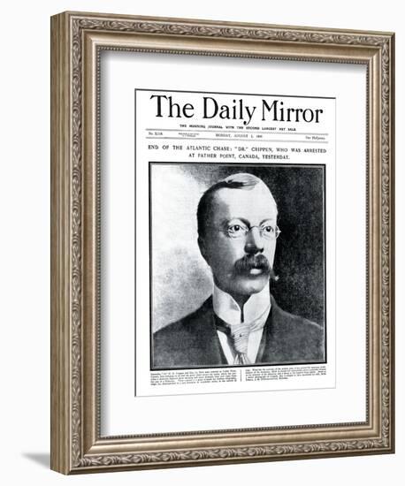 End of the Atlantic Chase: 'Dr' Crippen, Who was Arrested at Father Point, Canada, Yesterday-null-Framed Photographic Print