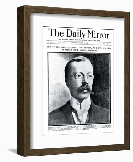 End of the Atlantic Chase: 'Dr' Crippen, Who was Arrested at Father Point, Canada, Yesterday-null-Framed Photographic Print