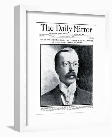 End of the Atlantic Chase: 'Dr' Crippen, Who was Arrested at Father Point, Canada, Yesterday-null-Framed Photographic Print