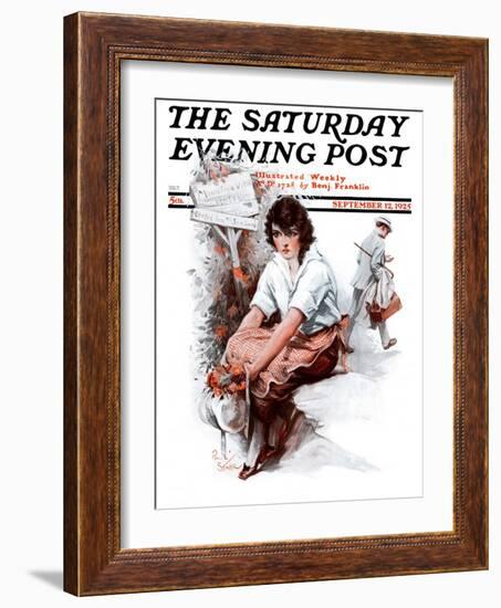 "End of the Season," Saturday Evening Post Cover, September 12, 1925-Paul Stahr-Framed Giclee Print