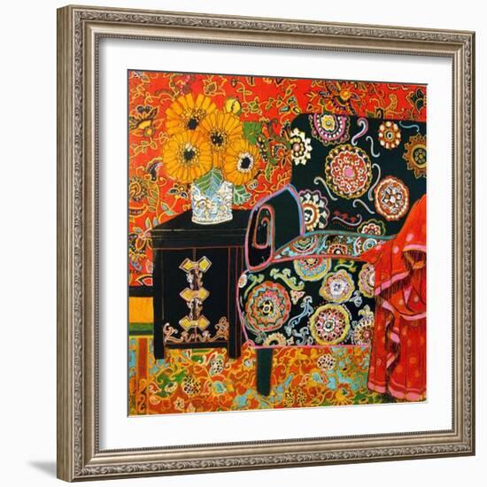 End Table With Couch-Linda Arthurs-Framed Giclee Print