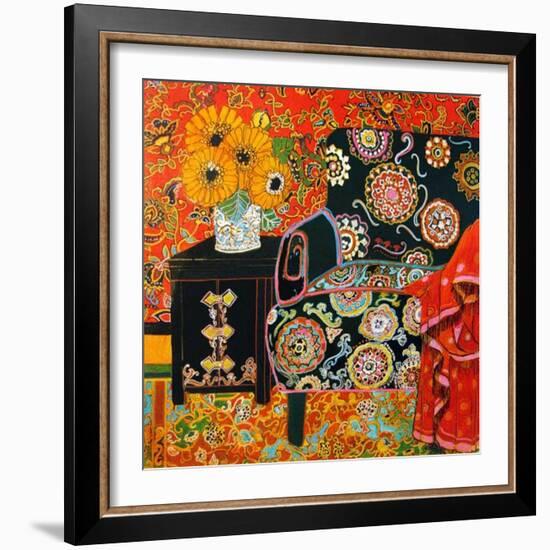 End Table With Couch-Linda Arthurs-Framed Giclee Print