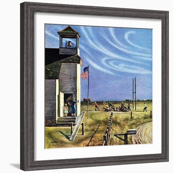 "Endl of Recess", October 17, 1953-John Falter-Framed Giclee Print