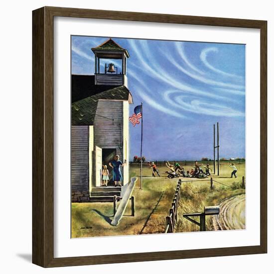 "Endl of Recess", October 17, 1953-John Falter-Framed Giclee Print