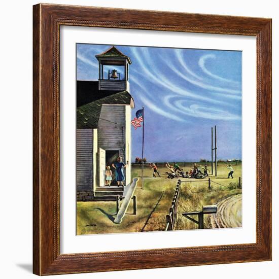 "Endl of Recess", October 17, 1953-John Falter-Framed Giclee Print