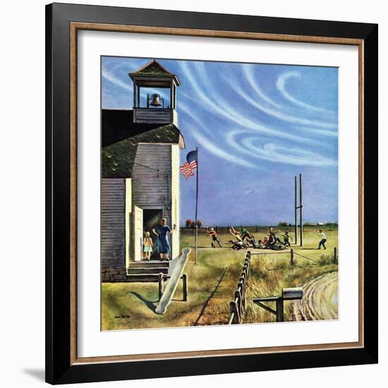 "Endl of Recess", October 17, 1953-John Falter-Framed Giclee Print