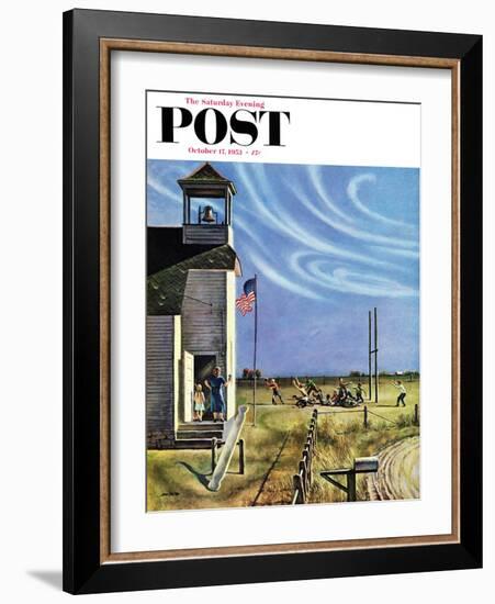 "Endl of Recess" Saturday Evening Post Cover, October 17, 1953-John Falter-Framed Giclee Print