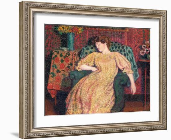 Endormie, or La Sieste, C.1906-Georges Lemmen-Framed Giclee Print