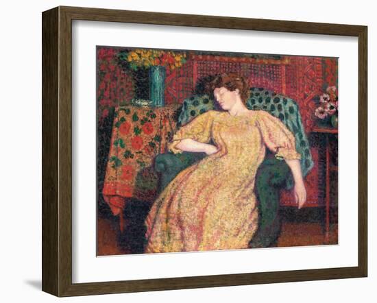 Endormie, or La Sieste, C.1906-Georges Lemmen-Framed Giclee Print