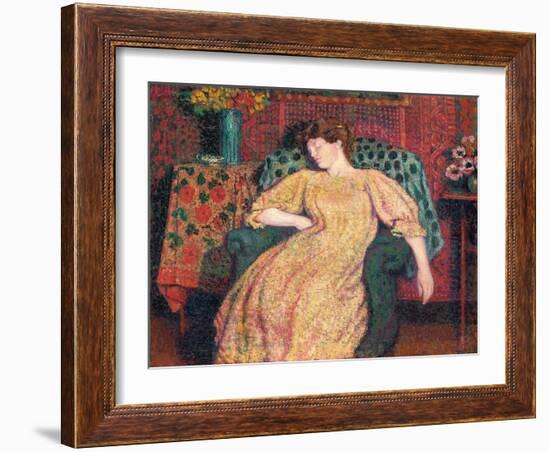 Endormie, or La Sieste, C.1906-Georges Lemmen-Framed Giclee Print