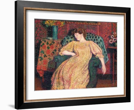 Endormie, or La Sieste, C.1906-Georges Lemmen-Framed Giclee Print