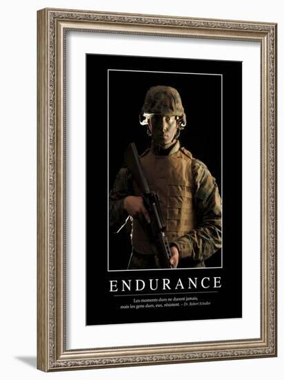 Endurance: Citation Et Affiche D'Inspiration Et Motivation-null-Framed Photographic Print