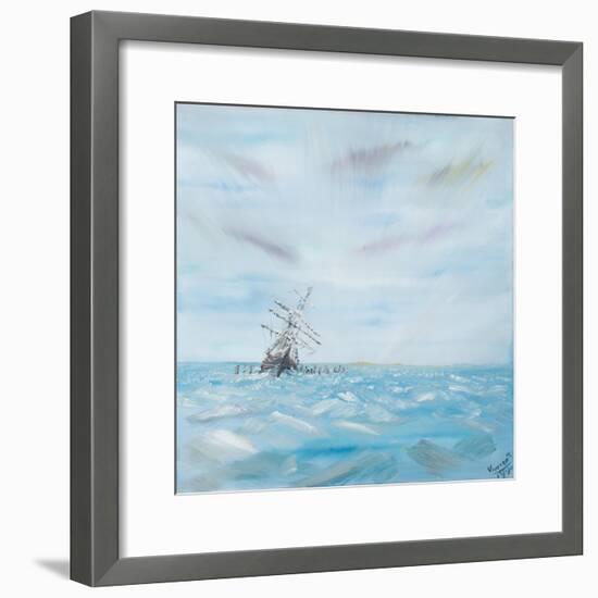 Endurance Trapped by the Antarctic Ice-Vincent Booth-Framed Giclee Print