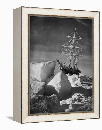 Endurance Trapped in Ice-Frank Hurley-Framed Premier Image Canvas