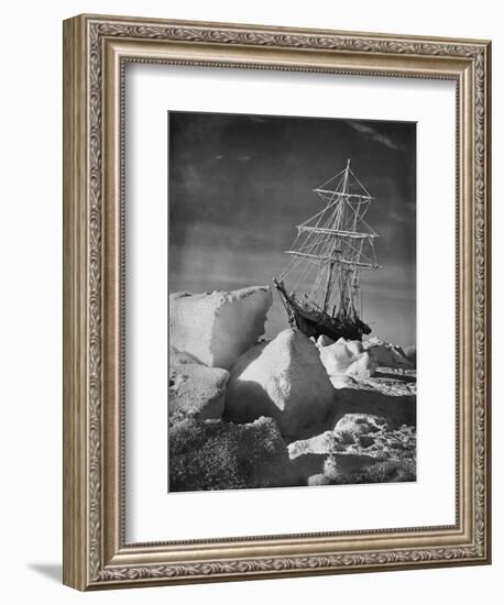 Endurance Trapped in Ice-Frank Hurley-Framed Photographic Print