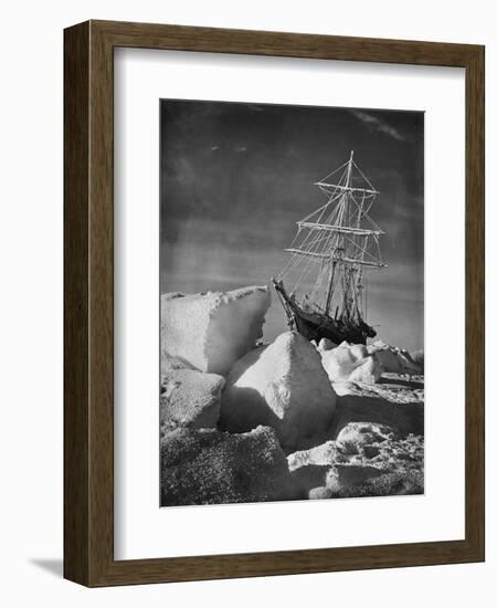 Endurance Trapped in Ice-Frank Hurley-Framed Photographic Print