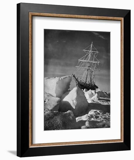 Endurance Trapped in Ice-Frank Hurley-Framed Photographic Print