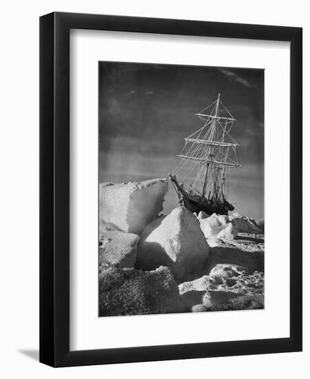 Endurance Trapped in Ice-Frank Hurley-Framed Photographic Print