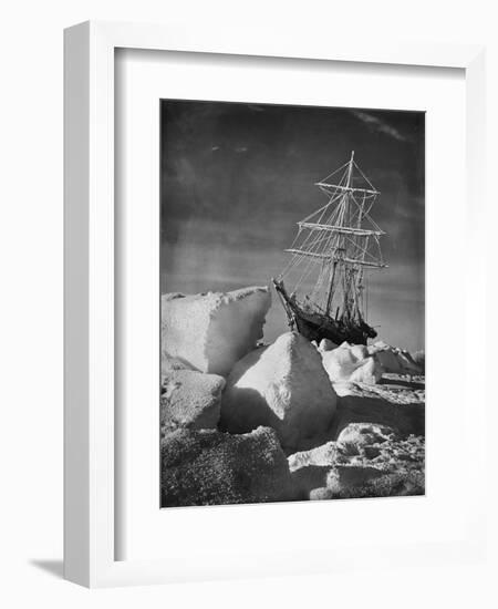 Endurance Trapped in Ice-Frank Hurley-Framed Photographic Print