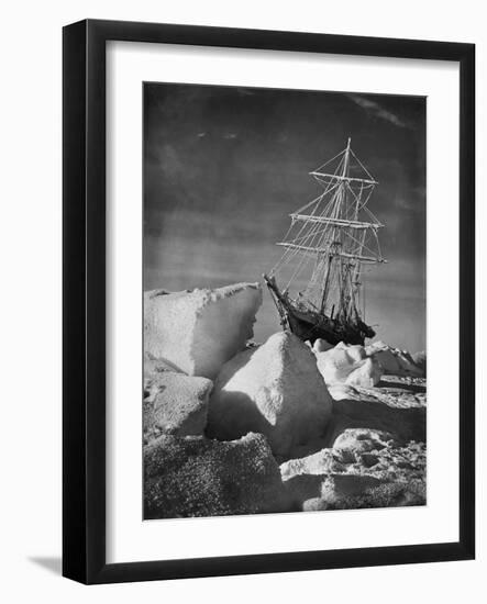 Endurance Trapped in Ice-Frank Hurley-Framed Photographic Print