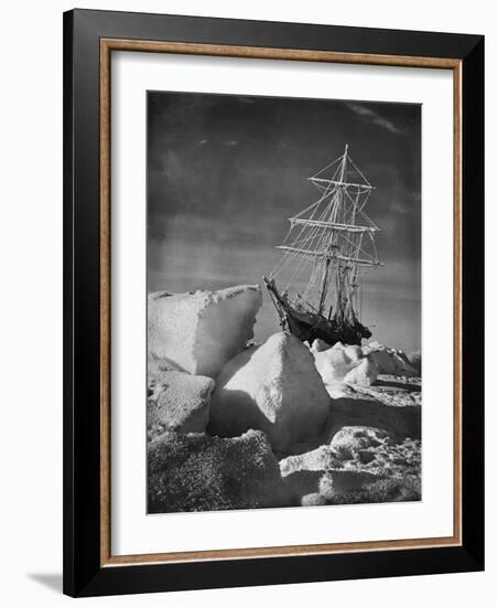 Endurance Trapped in Ice-Frank Hurley-Framed Photographic Print