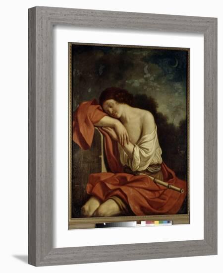 Endymion Endormi (Sleeping Endymion). Peinture De Giovanni Francesco Barbieri Dit Guercino Ou Le Gu-Guercino (1591-1666)-Framed Giclee Print