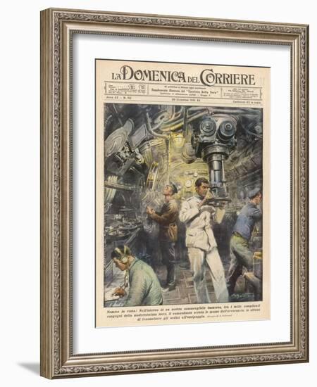 Enemy in Sight-Achille Beltrame-Framed Art Print